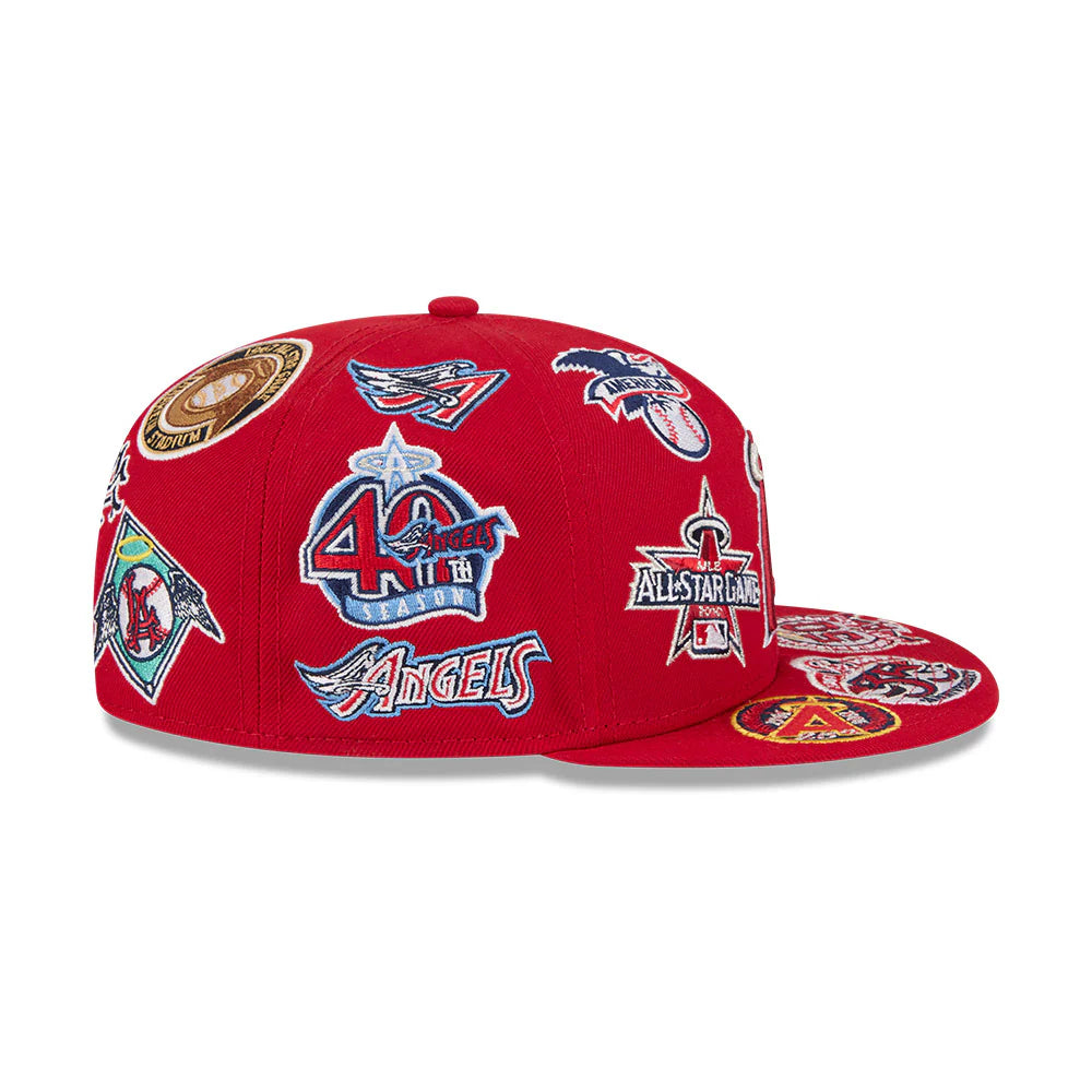 Anaheim Angels MLB All Over Patch 59FIFTY Fitted New Era Official Team Hat Sports Fan Cap