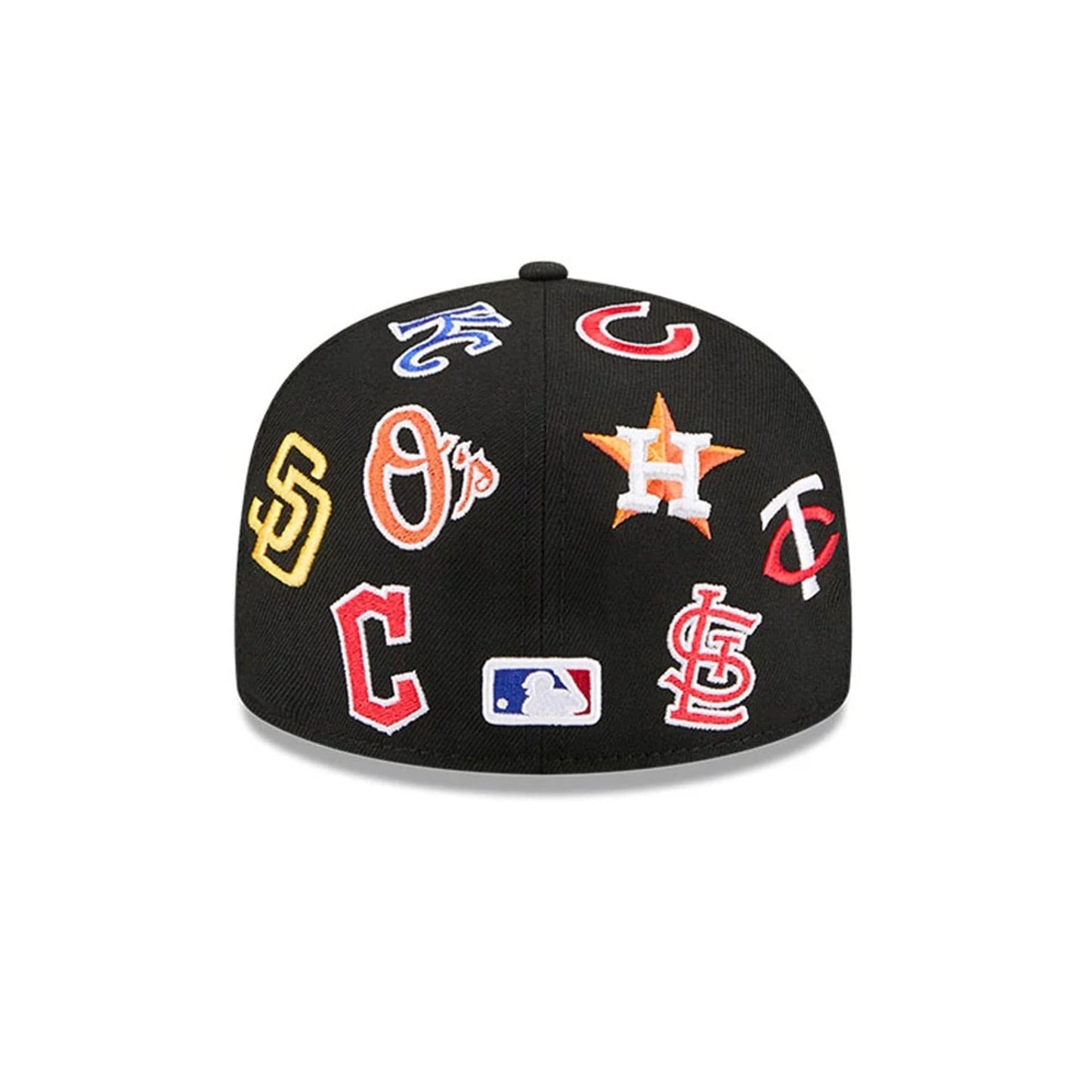 MLB All Over Patch 59FIFTY Fitted New Era Black Official Team Hat Sports Fan Cap