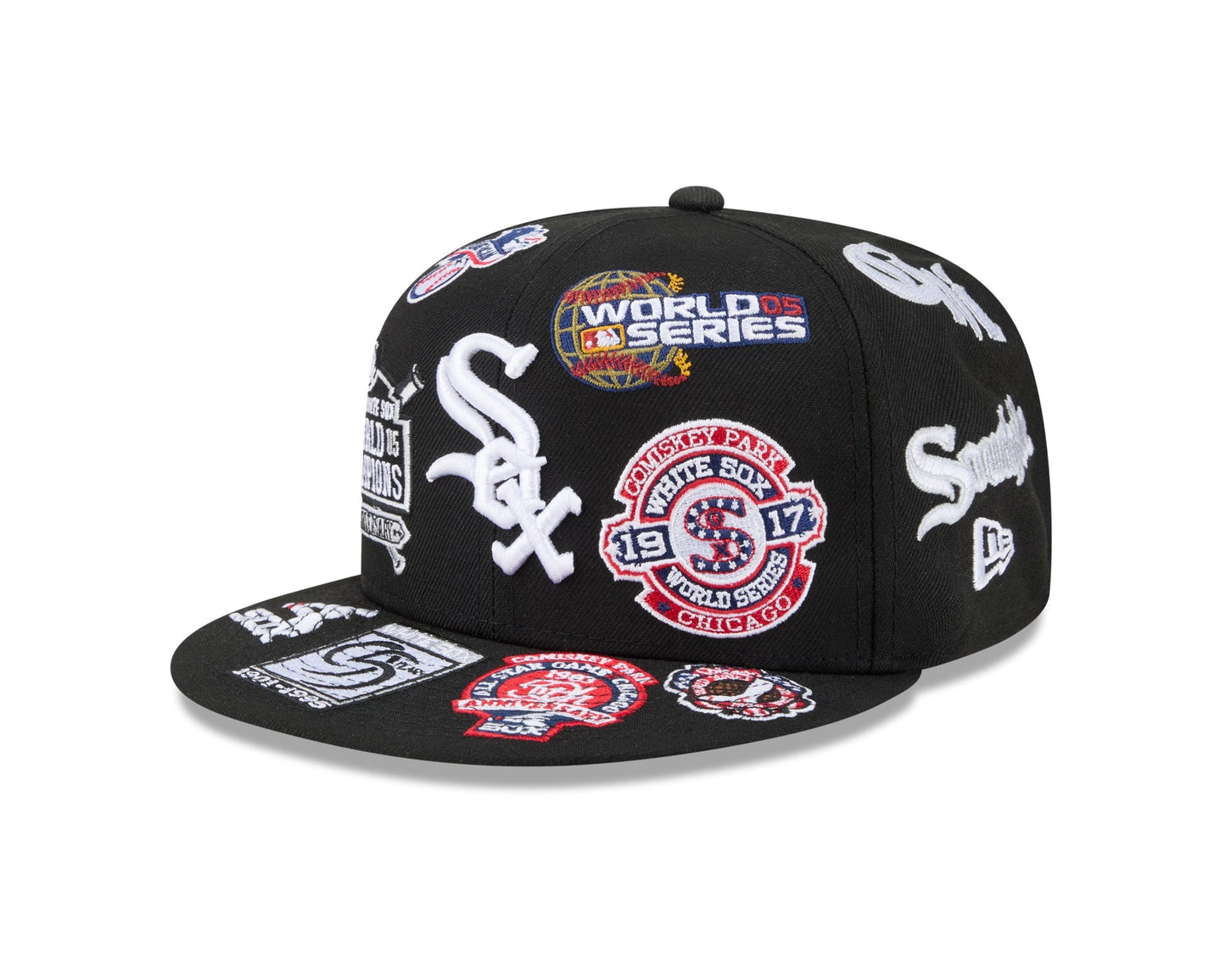 Chicago White Sox MLB All Over Patch 59FIFTY New Era Official Team Hat Sports Fan Cap