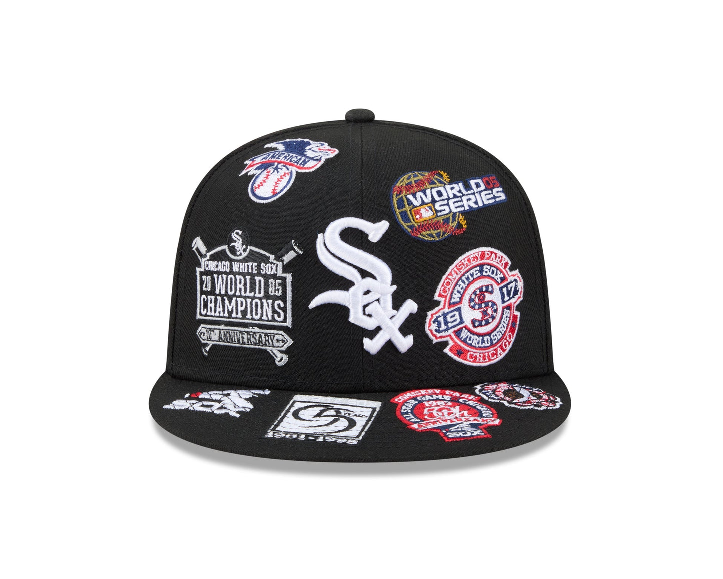 Chicago White Sox MLB All Over Patch 59FIFTY New Era Official Team Hat Sports Fan Cap