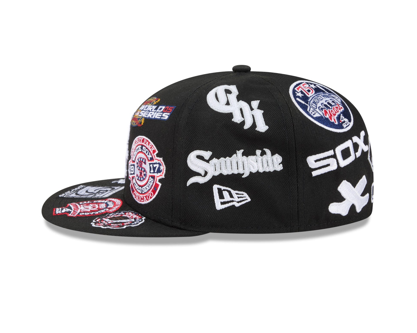 Chicago White Sox MLB All Over Patch 59FIFTY New Era Official Team Hat Sports Fan Cap
