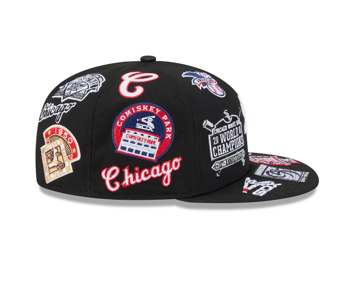 Chicago White Sox MLB All Over Patch 59FIFTY New Era Official Team Hat Sports Fan Cap