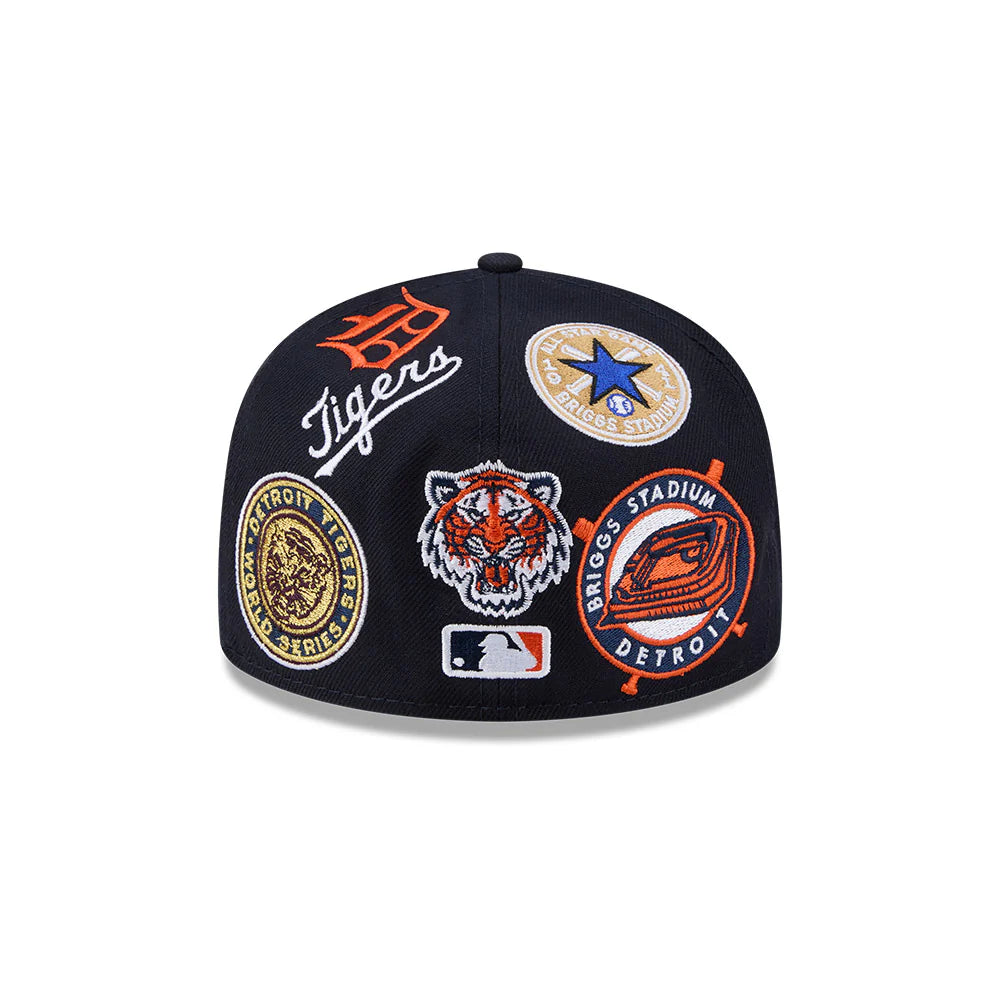 Detroit Tigers MLB All Over Patch 59FIFTY New Era Official Team Hat Sports Fan Cap