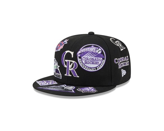 Colorado Rockies MLB All Over Patch 59FIFTY Fitted New Era Official Team Hat Sports Fan Cap
