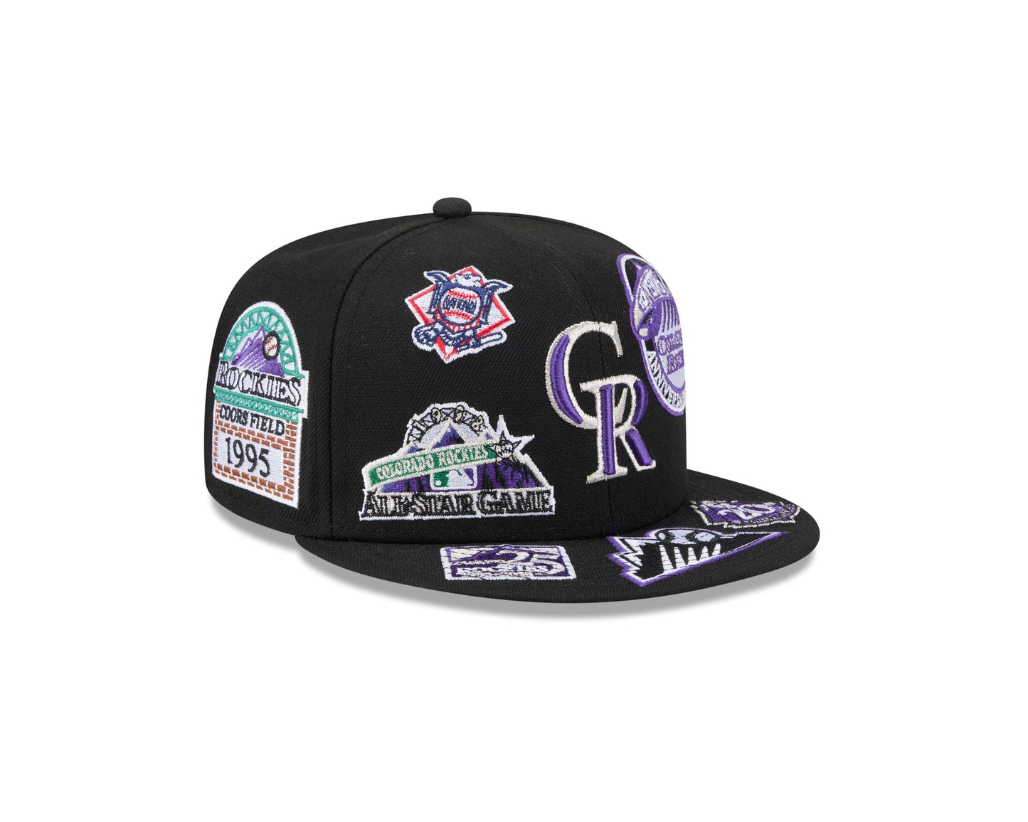Colorado Rockies MLB All Over Patch 59FIFTY Fitted New Era Official Team Hat Sports Fan Cap
