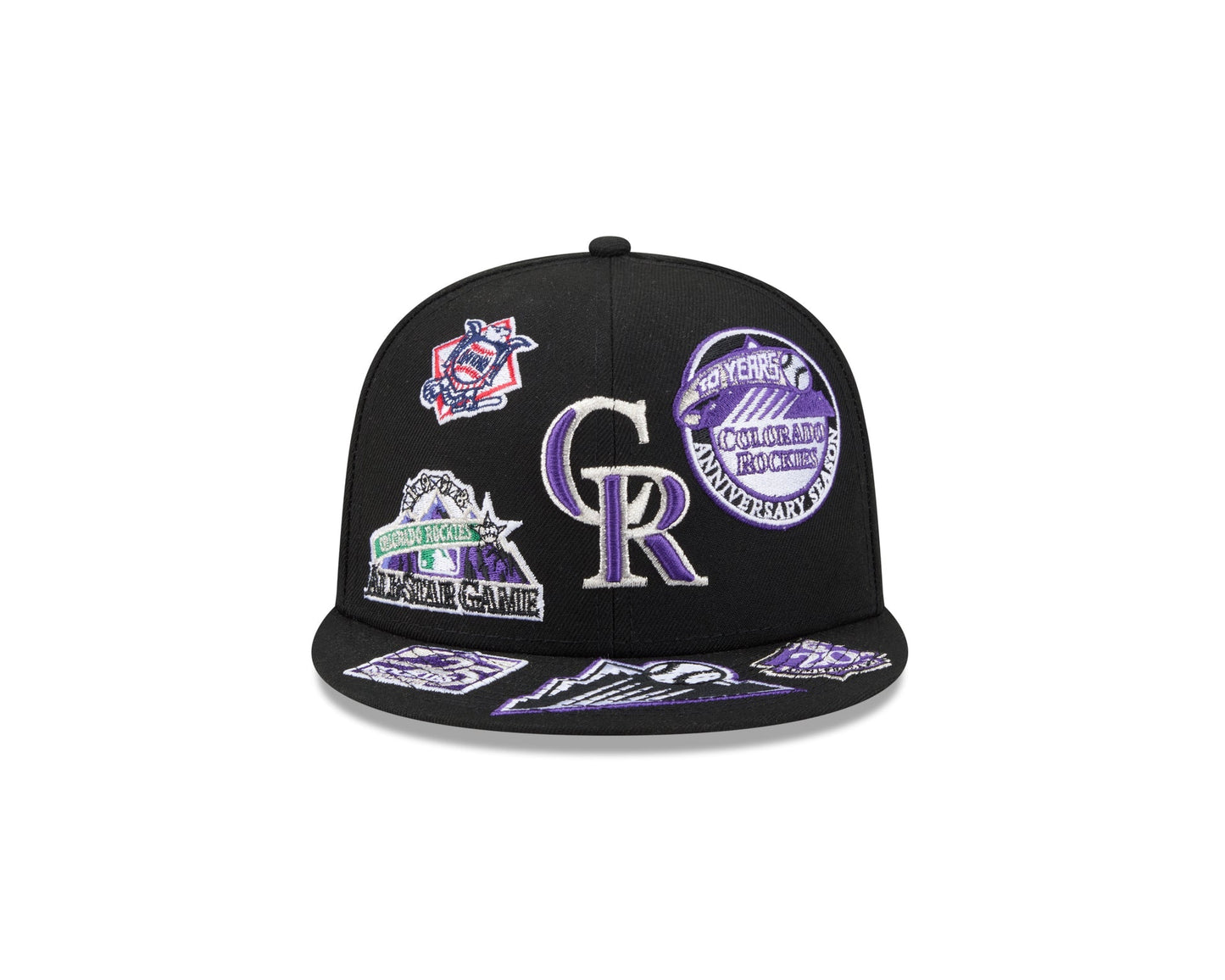 Colorado Rockies MLB All Over Patch 59FIFTY Fitted New Era Official Team Hat Sports Fan Cap