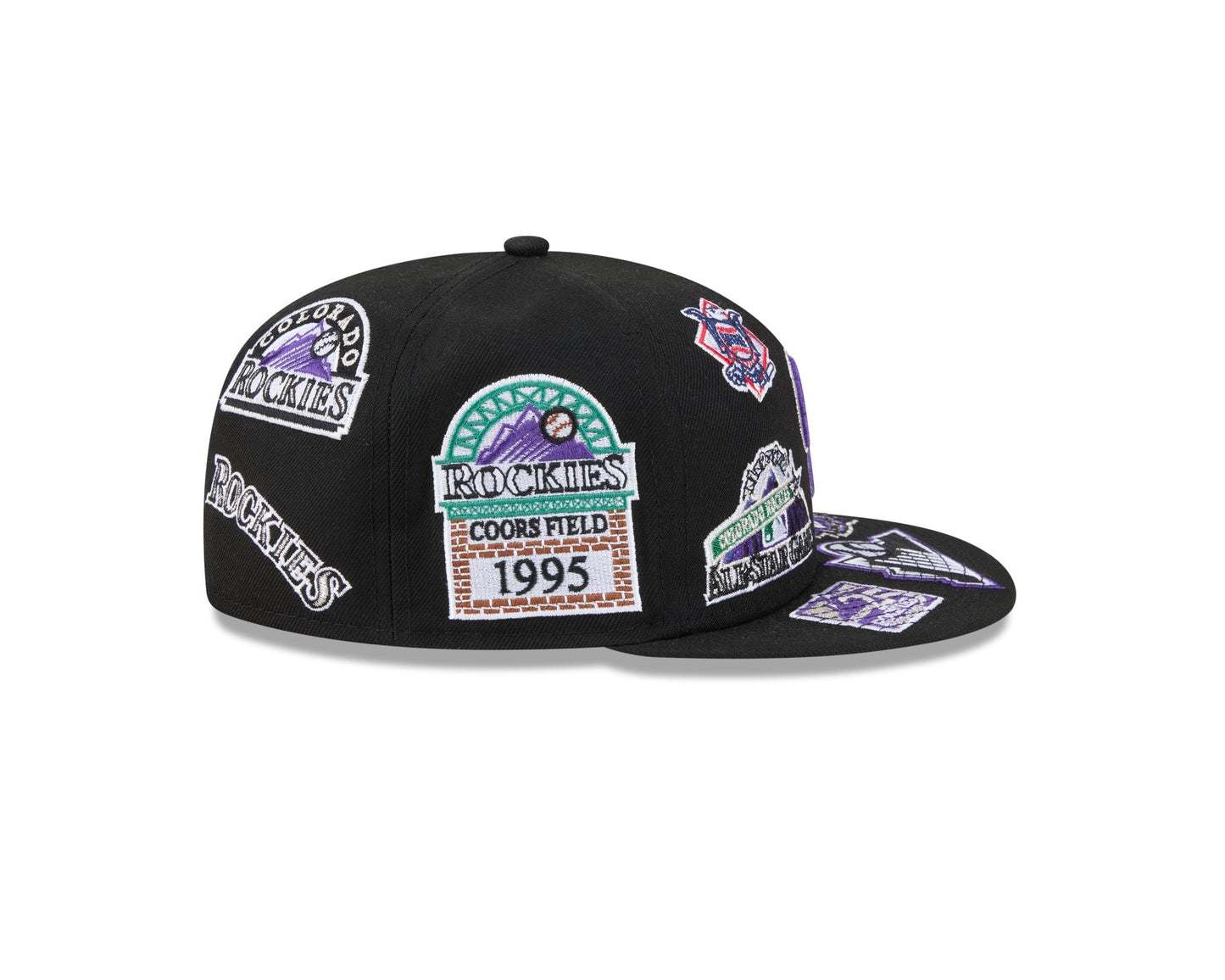 Colorado Rockies MLB All Over Patch 59FIFTY Fitted New Era Official Team Hat Sports Fan Cap