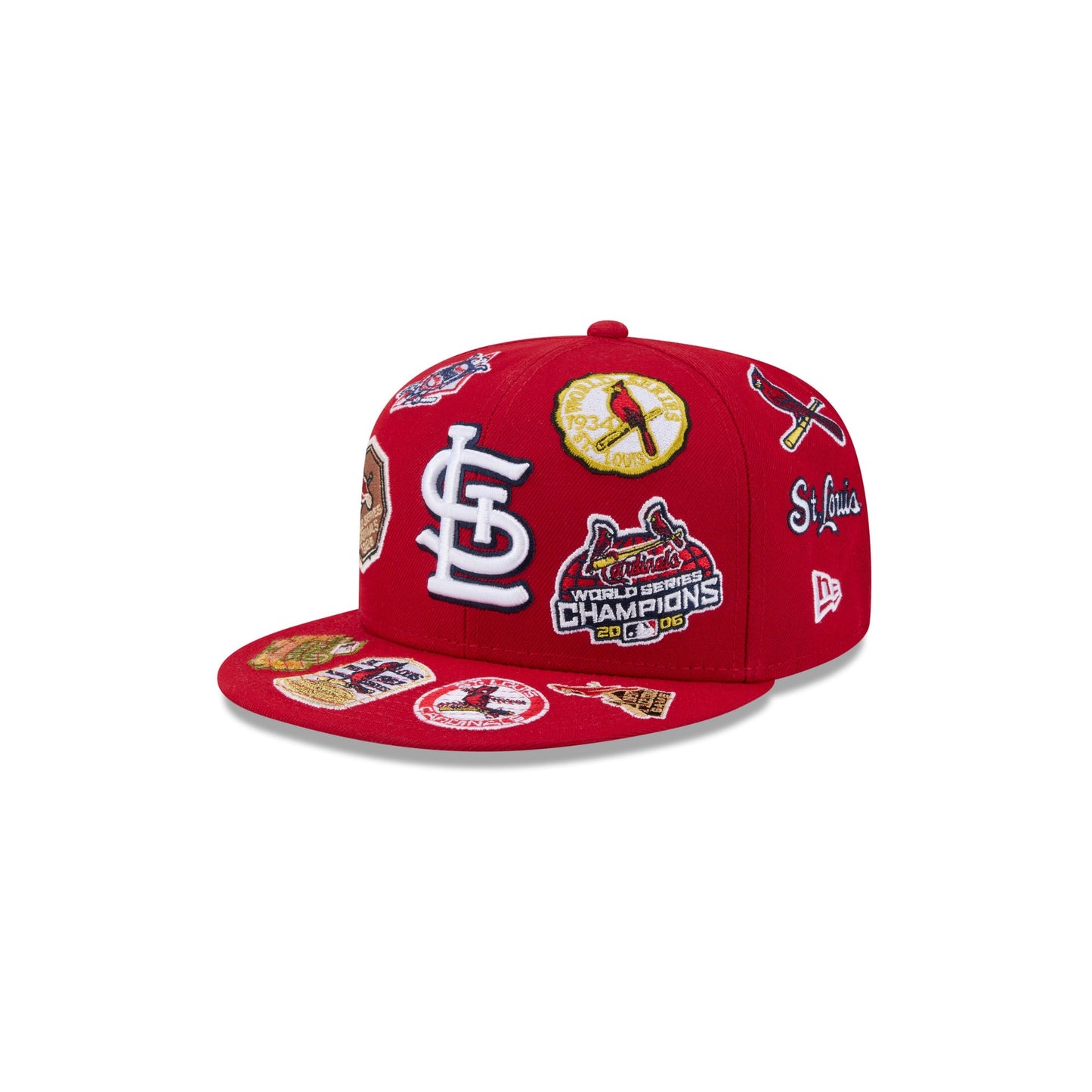 St Louis Cardinals MLB All Over Patch 59FIFTY New Era Official Team Hat Sports Fan Cap