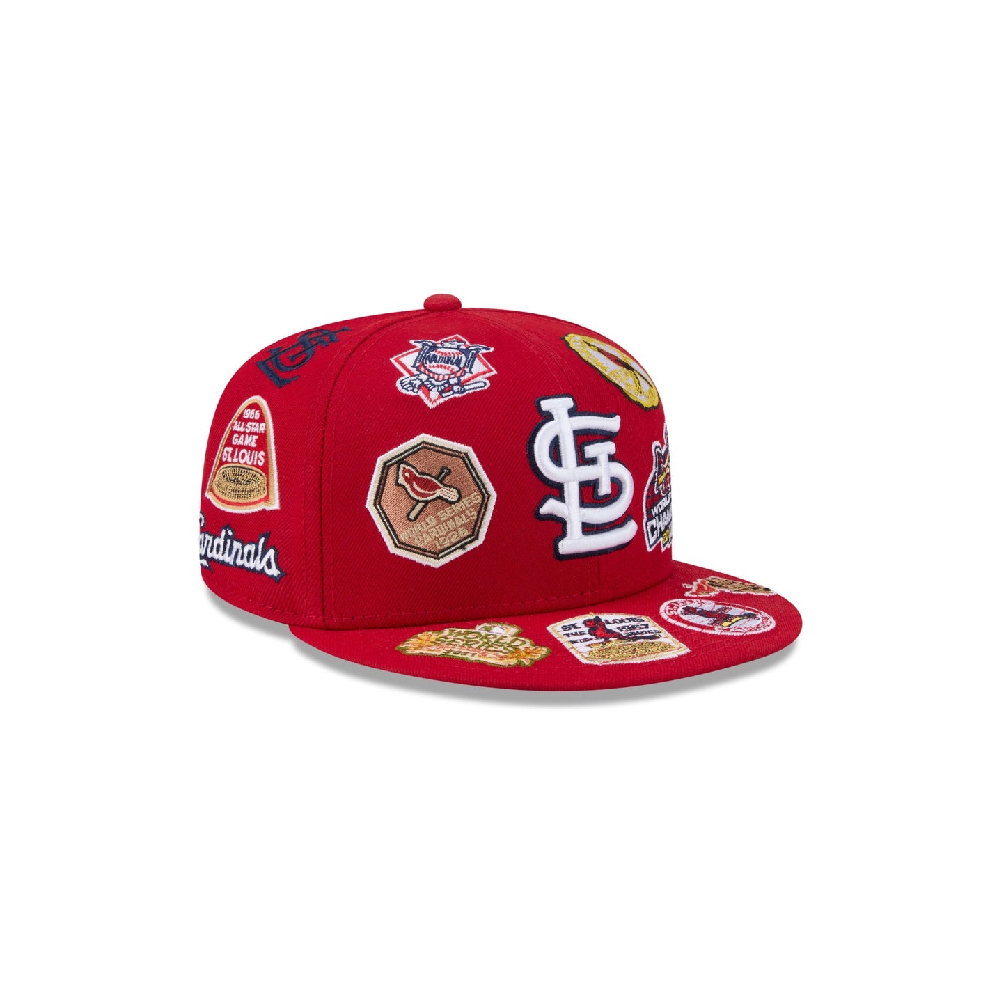 St Louis Cardinals MLB All Over Patch 59FIFTY New Era Official Team Hat Sports Fan Cap