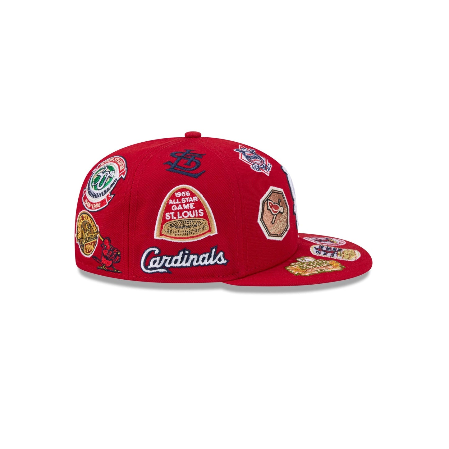 St Louis Cardinals MLB All Over Patch 59FIFTY New Era Official Team Hat Sports Fan Cap