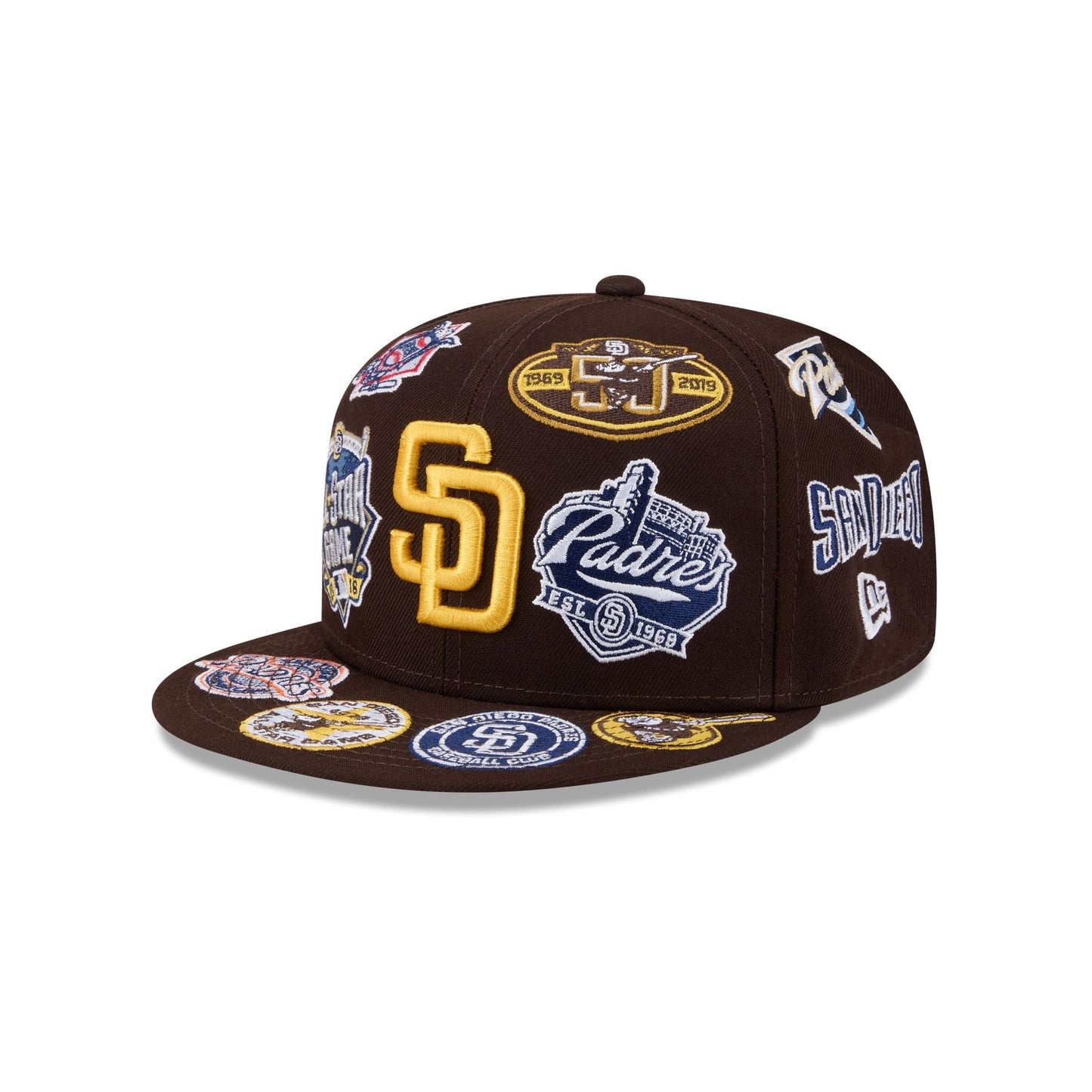 San Diego Padres MLB All Over Patch 59FIFTY New Era Official Team Hat Sports Fan Cap