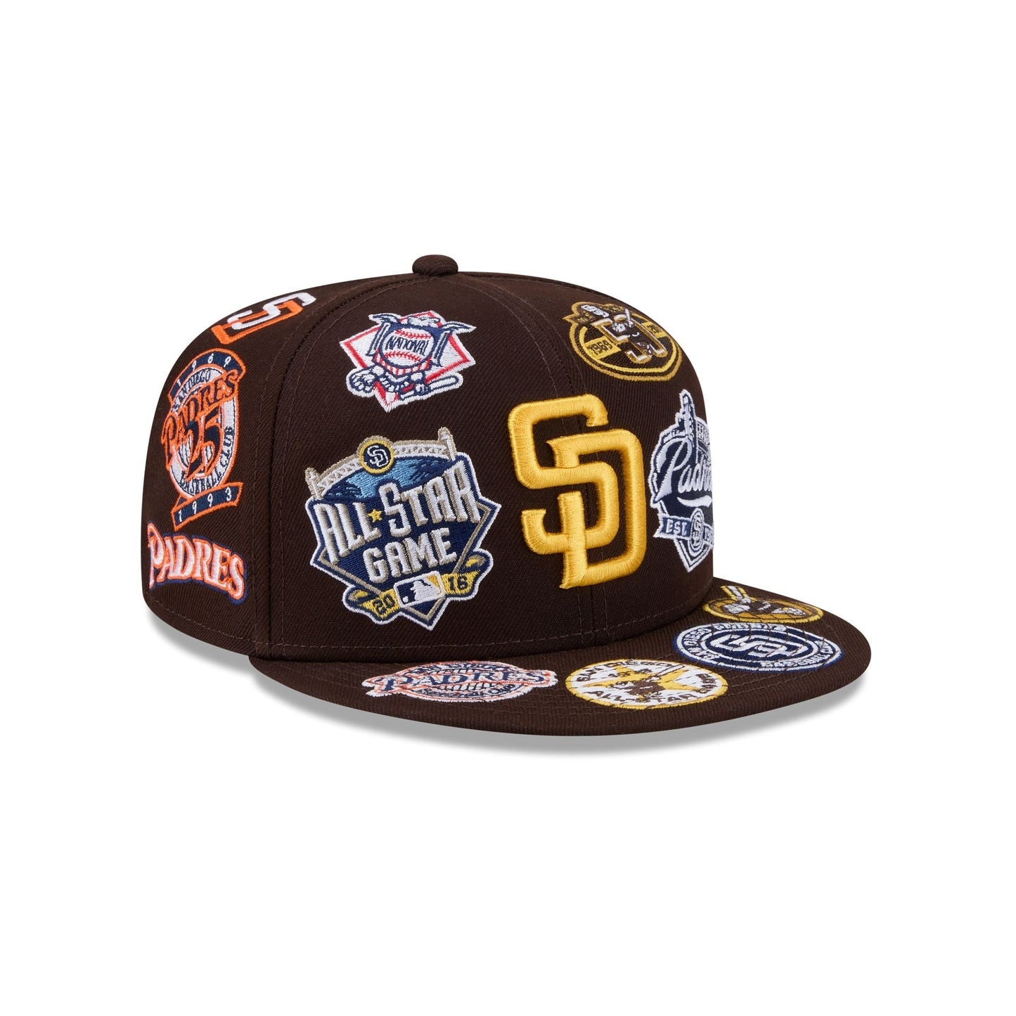 San Diego Padres MLB All Over Patch 59FIFTY New Era Official Team Hat Sports Fan Cap