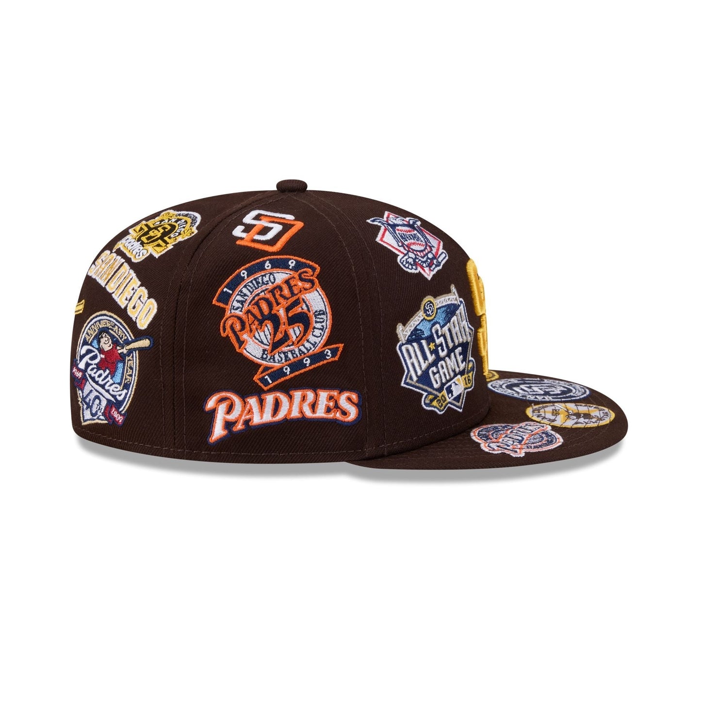San Diego Padres MLB All Over Patch 59FIFTY New Era Official Team Hat Sports Fan Cap