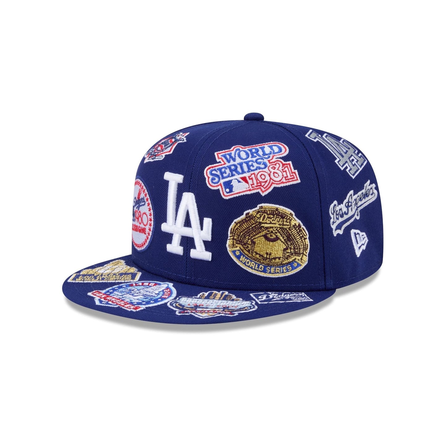 Los Angeles Dodgers MLB All Over Patch 59FIFTY New Era Fitted Official Team Hat Sports Fan Cap