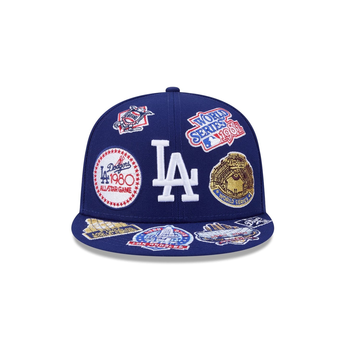 Los Angeles Dodgers MLB All Over Patch 59FIFTY New Era Fitted Official Team Hat Sports Fan Cap