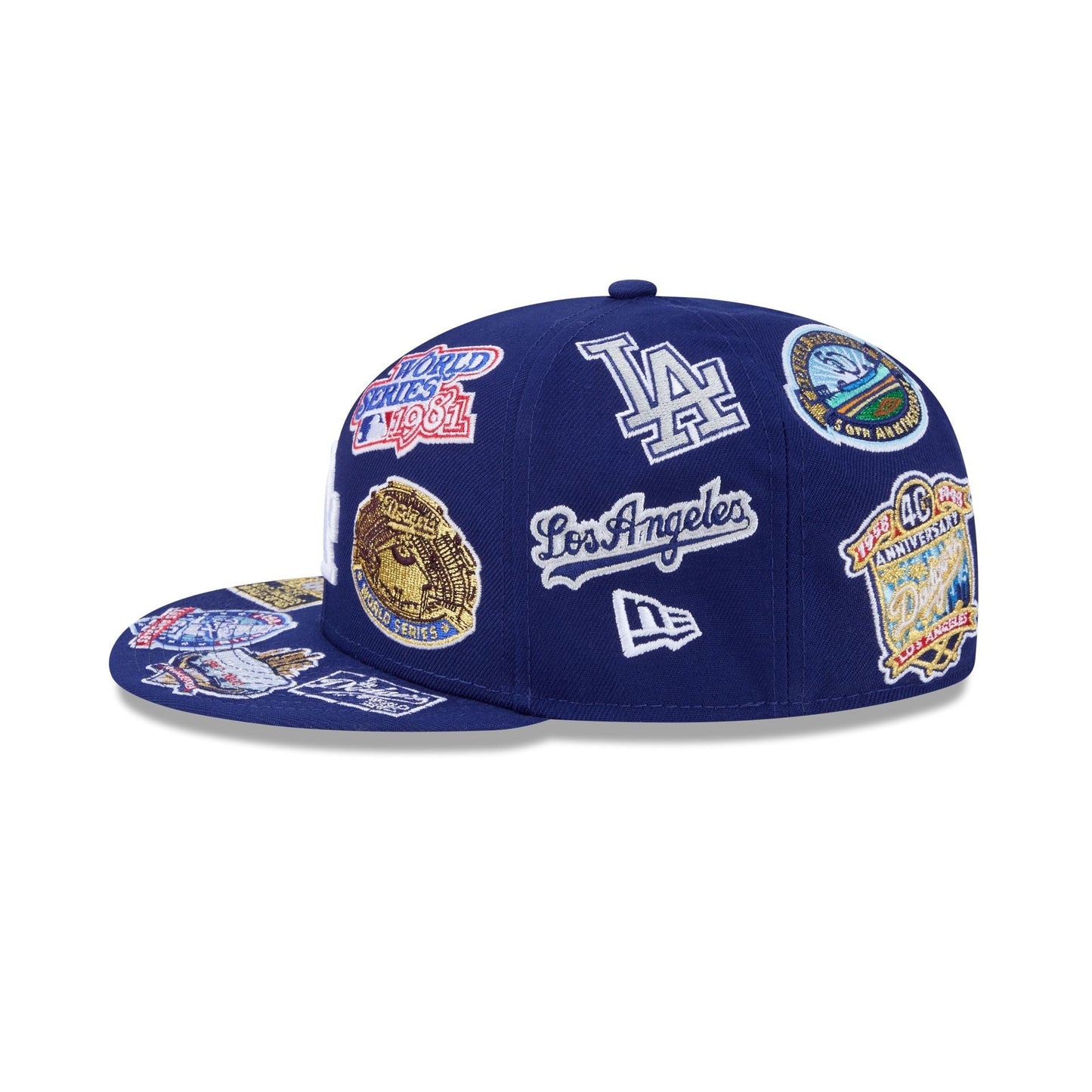 Los Angeles Dodgers MLB All Over Patch 59FIFTY New Era Fitted Official Team Hat Sports Fan Cap