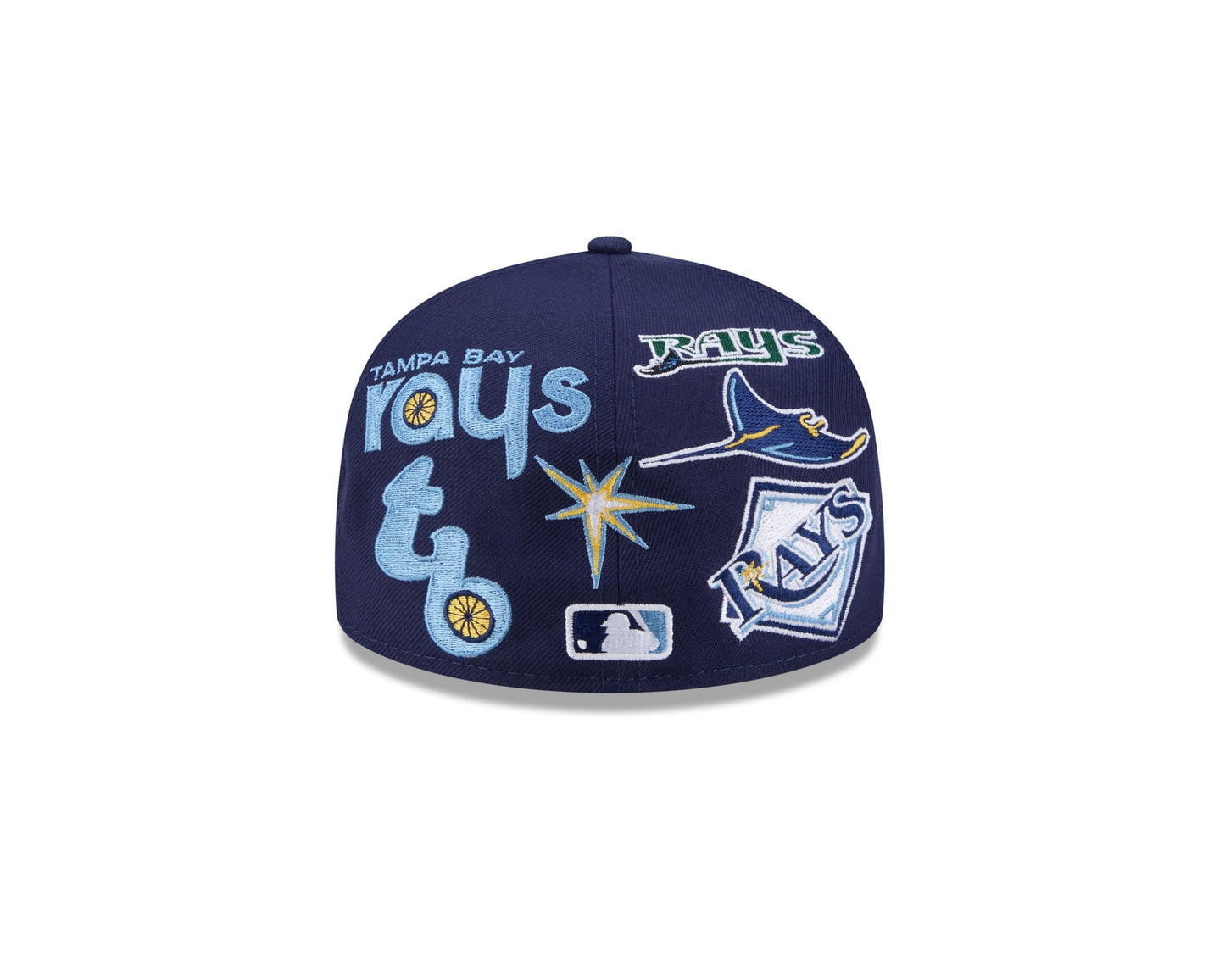 Tampa Bay Rays MLB All Over Patch 59FIFTY Fitted New Era Official Team Hat Sports Fan Cap