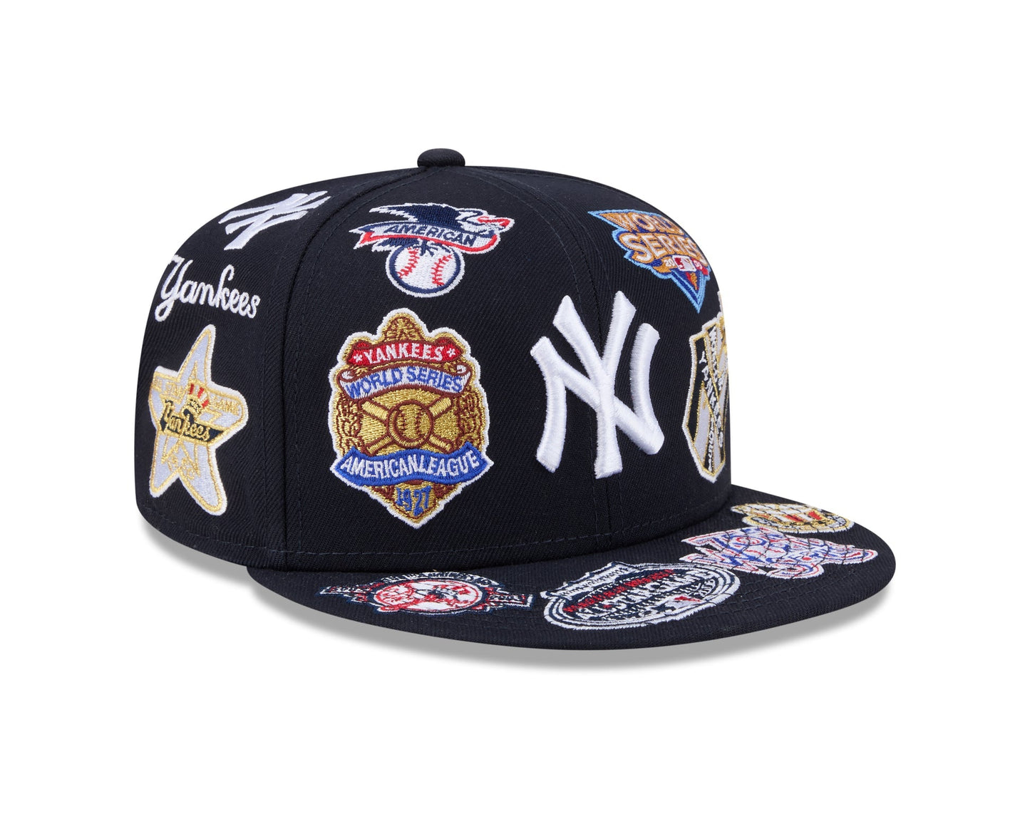 New York Yankees MLB All Over Patch 59FIFTY New Era Official Team Hat Sports Fan Cap