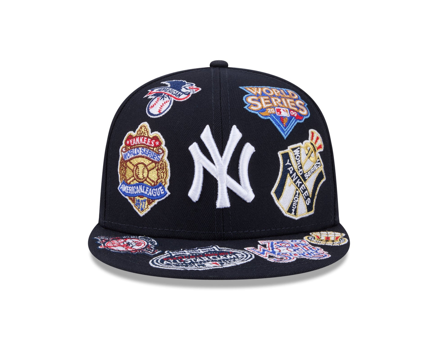 New York Yankees MLB All Over Patch 59FIFTY New Era Official Team Hat Sports Fan Cap