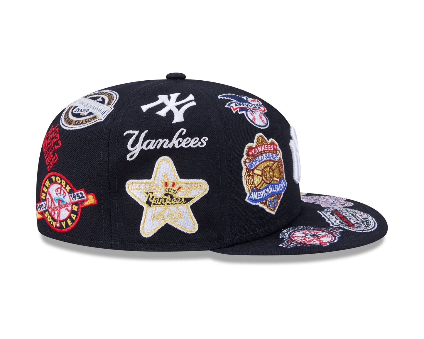 New York Yankees MLB All Over Patch 59FIFTY New Era Official Team Hat Sports Fan Cap