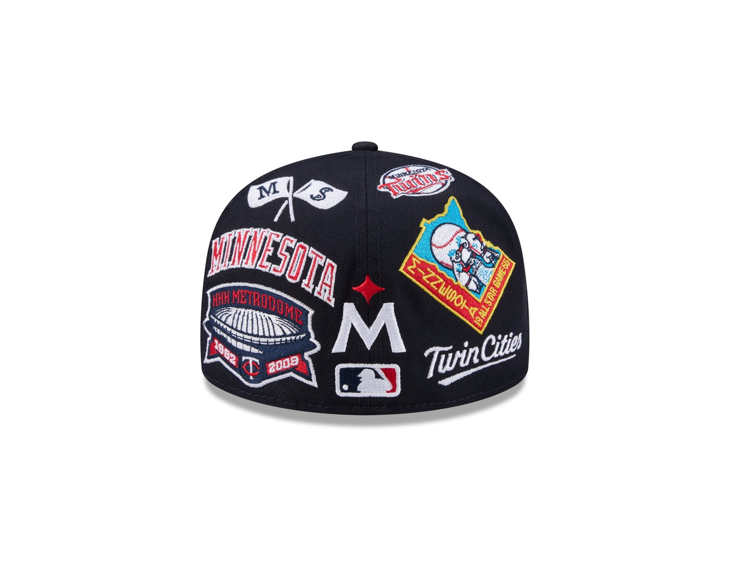 Minnesota Twins MLB All Over Patch 59FIFTY Fitted New Era Official Team Hat Sports Fan Cap