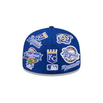 Kansas Royals MLB All Over Patch 59FIFTY Fitted New Era Official Team Hat Sports Fan Cap
