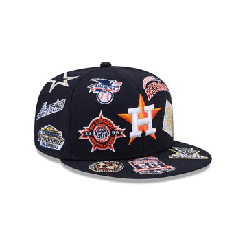 Houston Astros MLB All Over Patch 59FIFTY Fitted New Era Official Team Hat Sports Fan Cap