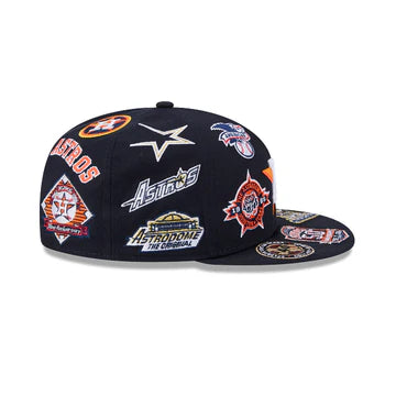 Houston Astros MLB All Over Patch 59FIFTY Fitted New Era Official Team Hat Sports Fan Cap