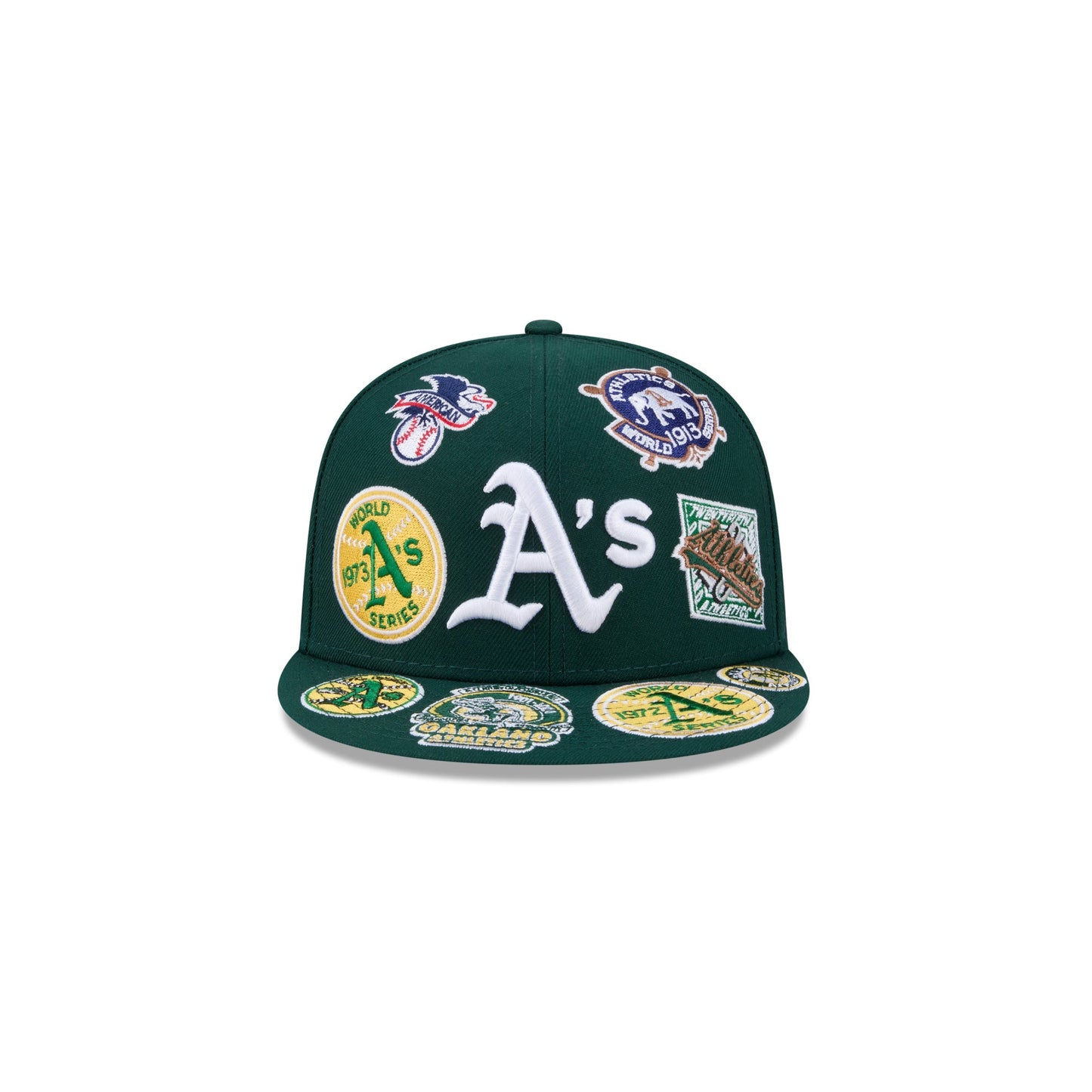Oakland Athletics MLB All Over Patch 59FIFTY New Era Official Team Hat Sports Fan Cap