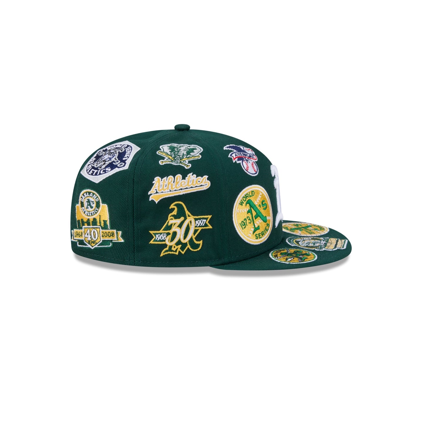 Oakland Athletics MLB All Over Patch 59FIFTY New Era Official Team Hat Sports Fan Cap