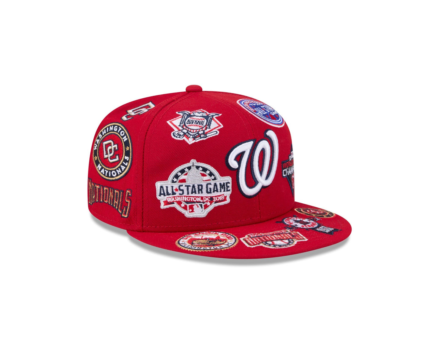Washington Nationals MLB All Over Patch 59FIFTY Fitted New Era Official Team Hat Sports Fan Cap