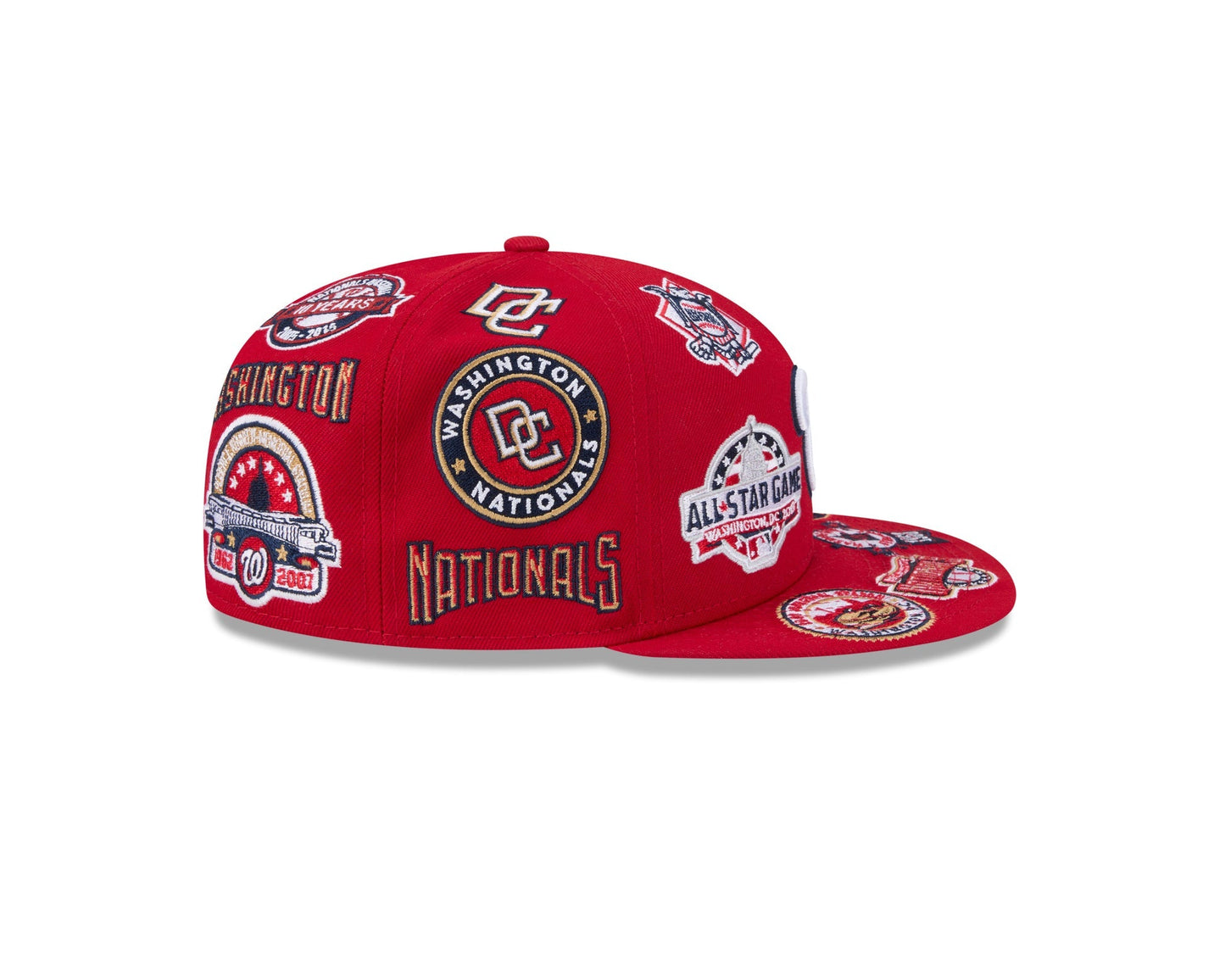 Washington Nationals MLB All Over Patch 59FIFTY Fitted New Era Official Team Hat Sports Fan Cap