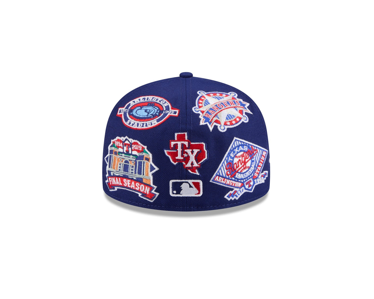 Texas Rangers MLB All Over Patch 59FIFTY Fitted New Era Official Team Hat Sports Fan Cap