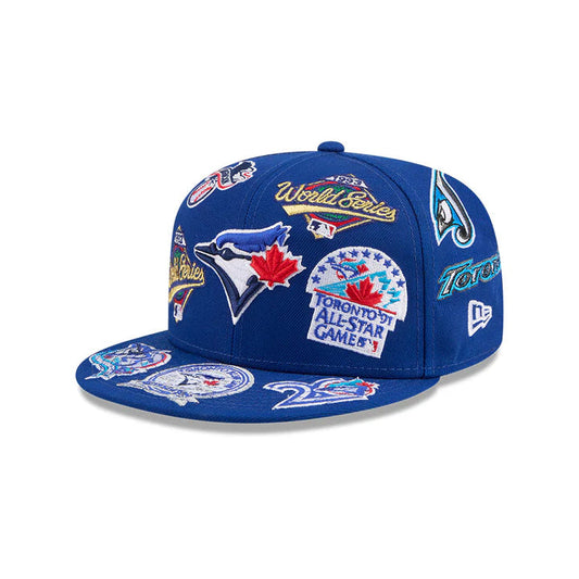 Toronto Blue Jays MLB All Over Patch 59FIFTY New Era Official Team Hat Sports Fan Cap