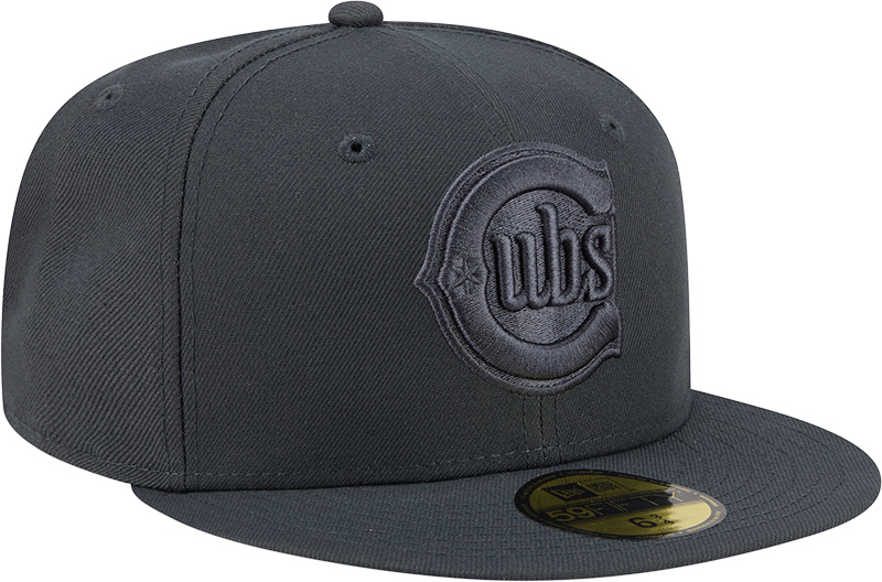 Chicago Cubs Storm Gray 2nd Alternate Logo 59FIFTY Fitted Cap By New Era Official Team Hat Sports Fan Cap