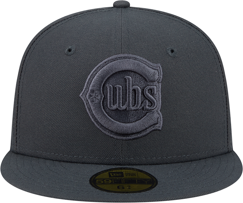 Chicago Cubs Storm Gray 2nd Alternate Logo 59FIFTY Fitted Cap By New Era Official Team Hat Sports Fan Cap
