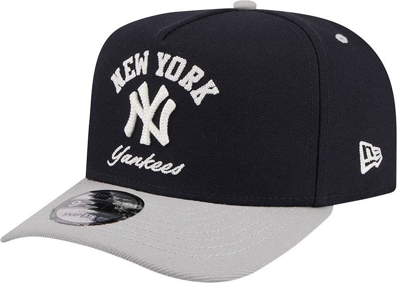 New York Yankees New Era Arched Navy A-Frame 9FIFTY Snapback Hat Official Team Hat Sports Fan Cap