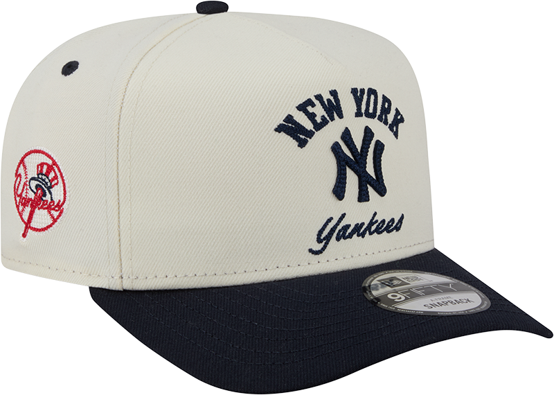 New York Yankees New Era Arched Ivory A-Frame 9FIFTY Snapback Hat Official Team Hat Sports Fan Cap