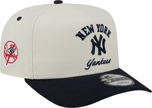 New York Yankees New Era Arched Ivory A-Frame 9FIFTY Snapback Hat Official Team Hat Sports Fan Cap