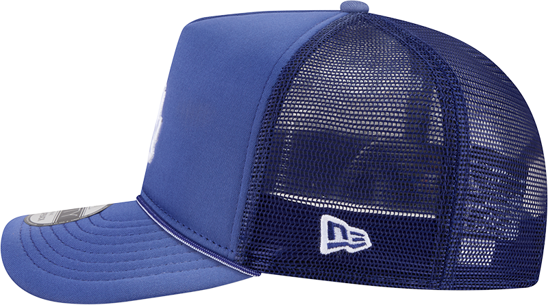 Los Angeles Dodgers New Era Blue Worn A-Frame 9FIFTY Trucker Snapback Hat Official Team Hat Sports Fan Cap