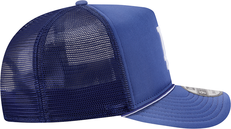 Los Angeles Dodgers New Era Blue Worn A-Frame 9FIFTY Trucker Snapback Hat Official Team Hat Sports Fan Cap