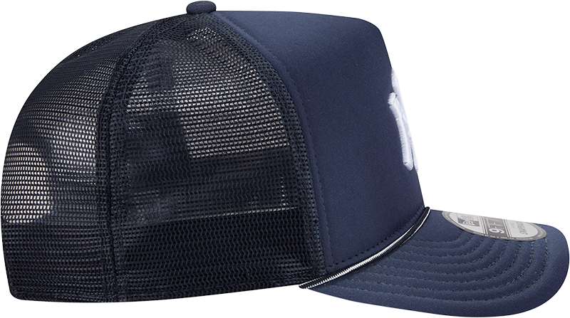 New York Yankees New Era Navy Worn A-Frame 9FIFTY Trucker Snapback Hat Official Team Hat Sports Fan Cap