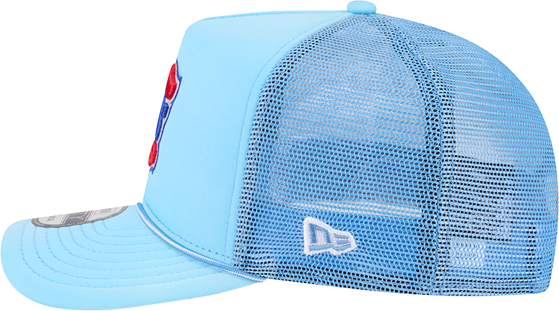 Chicago Cubs New Era Blue Worn A-Frame 9FIFTY Trucker Snapback Hat Official Team Hat Sports Fan Cap
