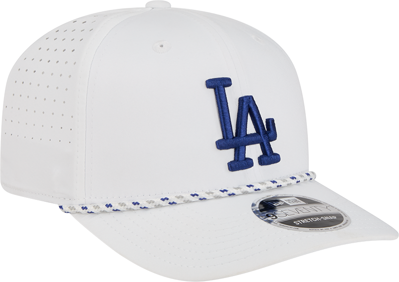 Los Angeles Dodgers New Era White Sport Rope 9SEVENTY Stretch Snap Adjustable Hat Official Team Hat Sports Fan Cap