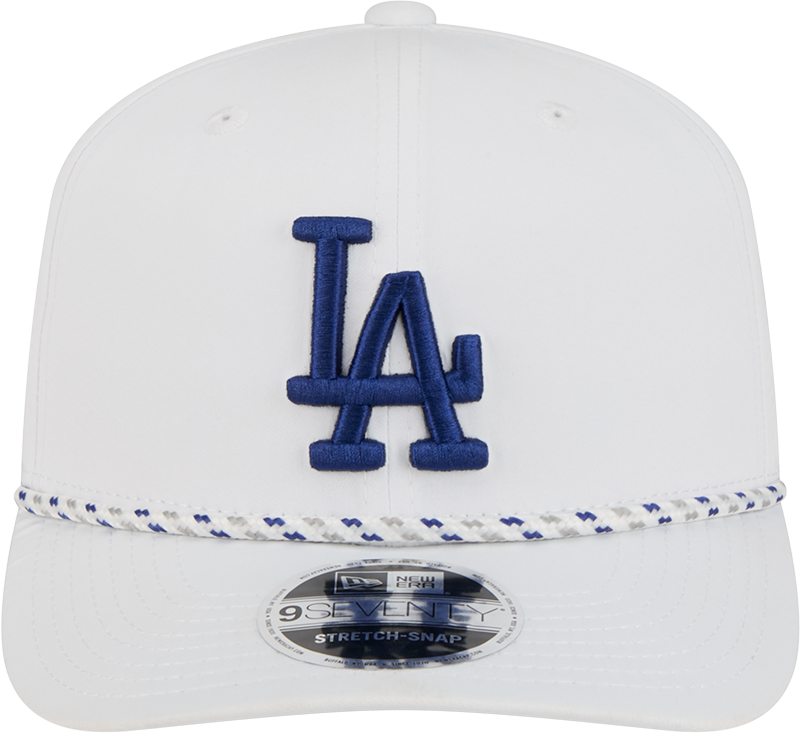 Los Angeles Dodgers New Era White Sport Rope 9SEVENTY Stretch Snap Adjustable Hat Official Team Hat Sports Fan Cap