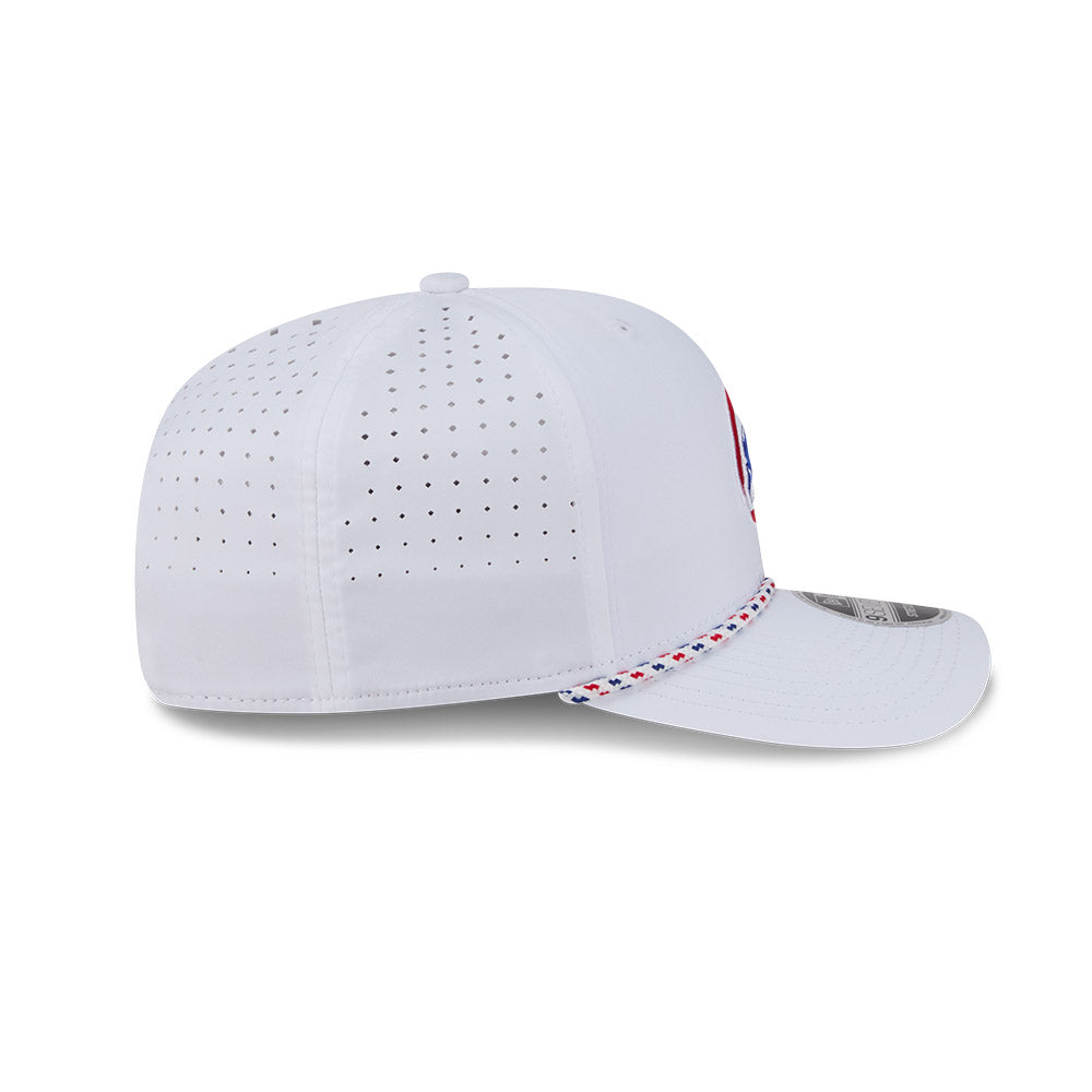 Chicago Cubs New Era White Sport Rope 9SEVENTY Stretch Snap Adjustable Hat-Walking Bear Official Team Hat Sports Fan Cap