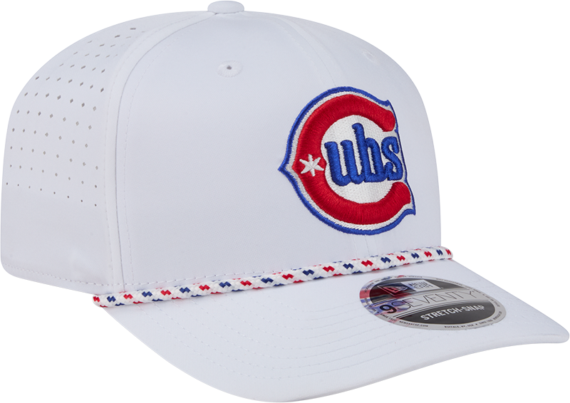 Chicago Cubs New Era 2nd Alternate White Sport Rope 9SEVENTY Stretch Snap Adjustable Hat Official Team Hat Sports Fan Cap