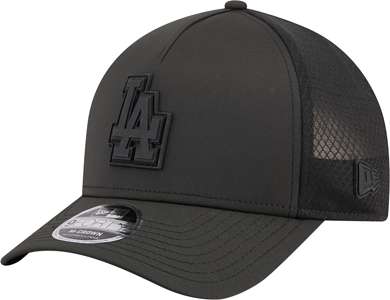 Los Angeles Dodgers New Era Badged 9FORTY M-Crown Adjustable Hat-Black Official Team Hat Sports Fan Cap