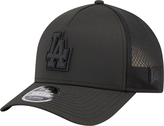 Los Angeles Dodgers New Era Badged 9FORTY M-Crown Adjustable Hat-Black Official Team Hat Sports Fan Cap