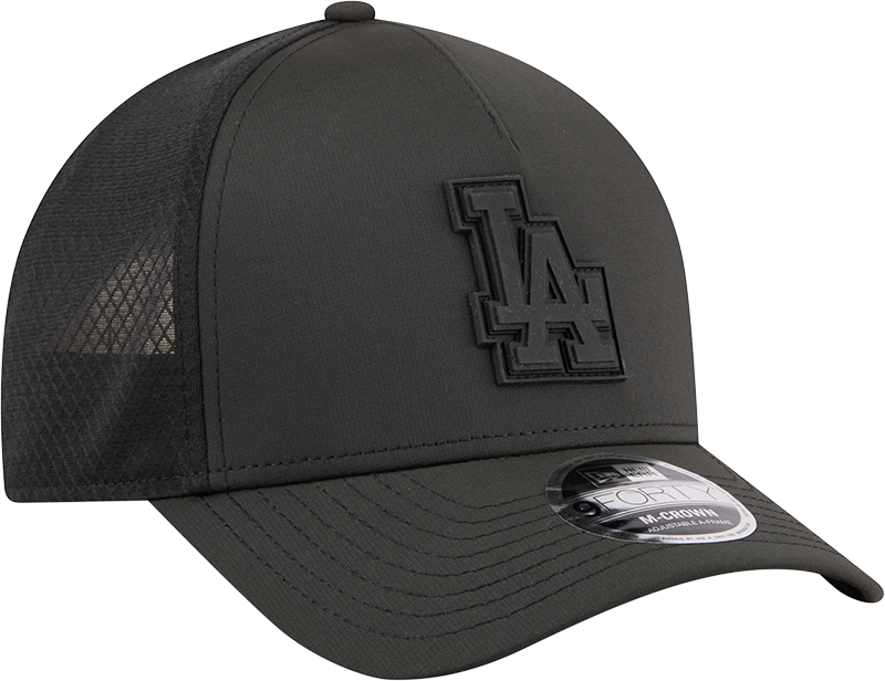 Los Angeles Dodgers New Era Badged 9FORTY M-Crown Adjustable Hat-Black Official Team Hat Sports Fan Cap